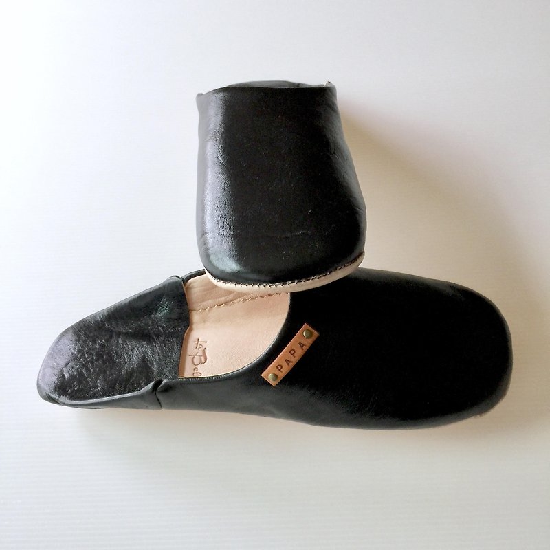 Baboosh Slippers Daddy Black - Other - Genuine Leather Black
