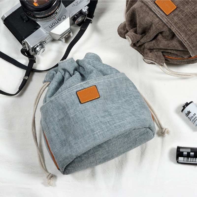 Cotton Printed camera Pouch  flannel - กระเป๋ากล้อง - ผ้าฝ้าย/ผ้าลินิน 