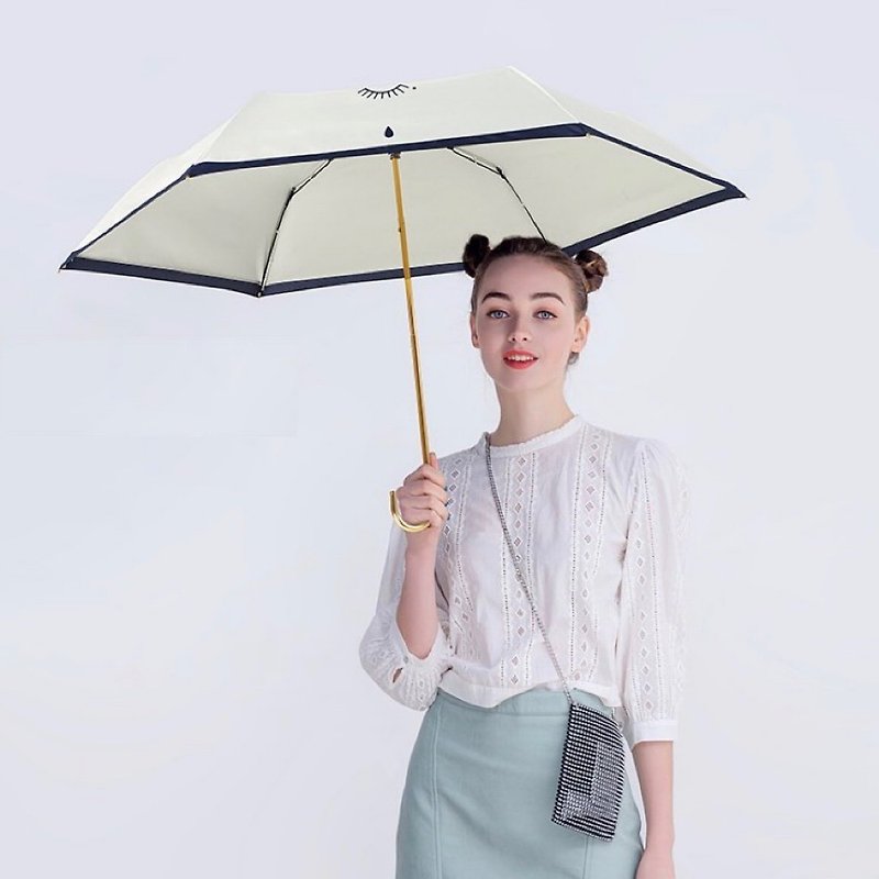 Boy Ultra Light Color Plastic Sunscreen Princess Umbrella-By3057 Tears (Beige) - Umbrellas & Rain Gear - Other Materials Blue