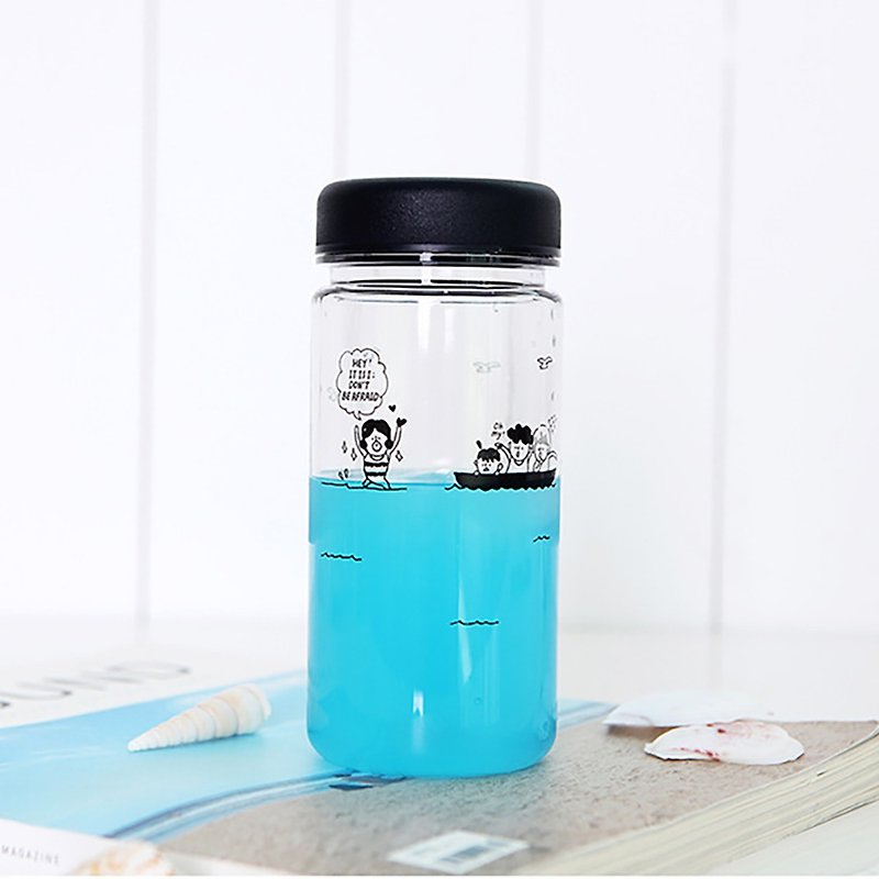 La Deng Deng series mini ECO environmentally friendly portable bottle 08. Deng Deng and the sea - กระติกน้ำ - วัสดุอีโค 