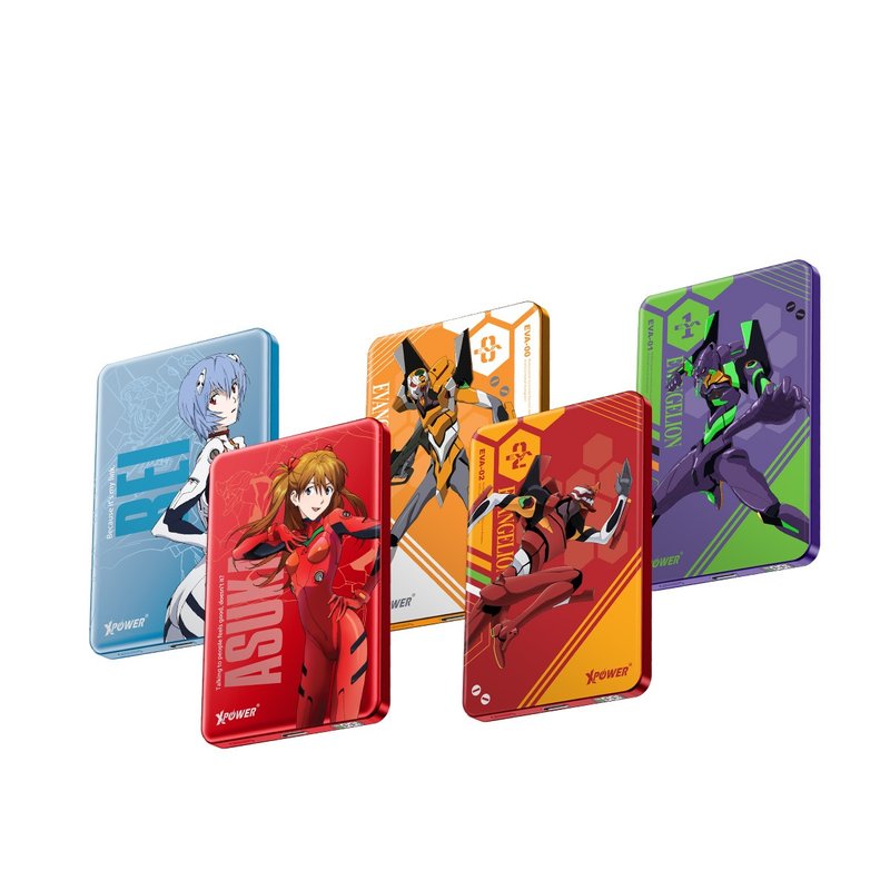 XPower x EVA Evangelion M10K 3-in-1 10000mAh Digital Display Wireless Charger - ที่ชาร์จไร้สาย - โลหะ หลากหลายสี