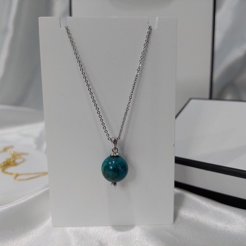 矽孔雀石 - 項鍊 - 石頭 