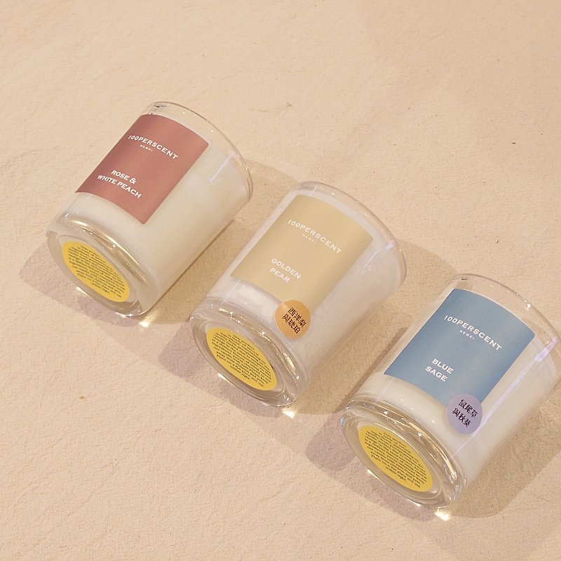 Mother's Day Discount Natural Scented Candles Set of 3 - Candles & Candle Holders - Wax White