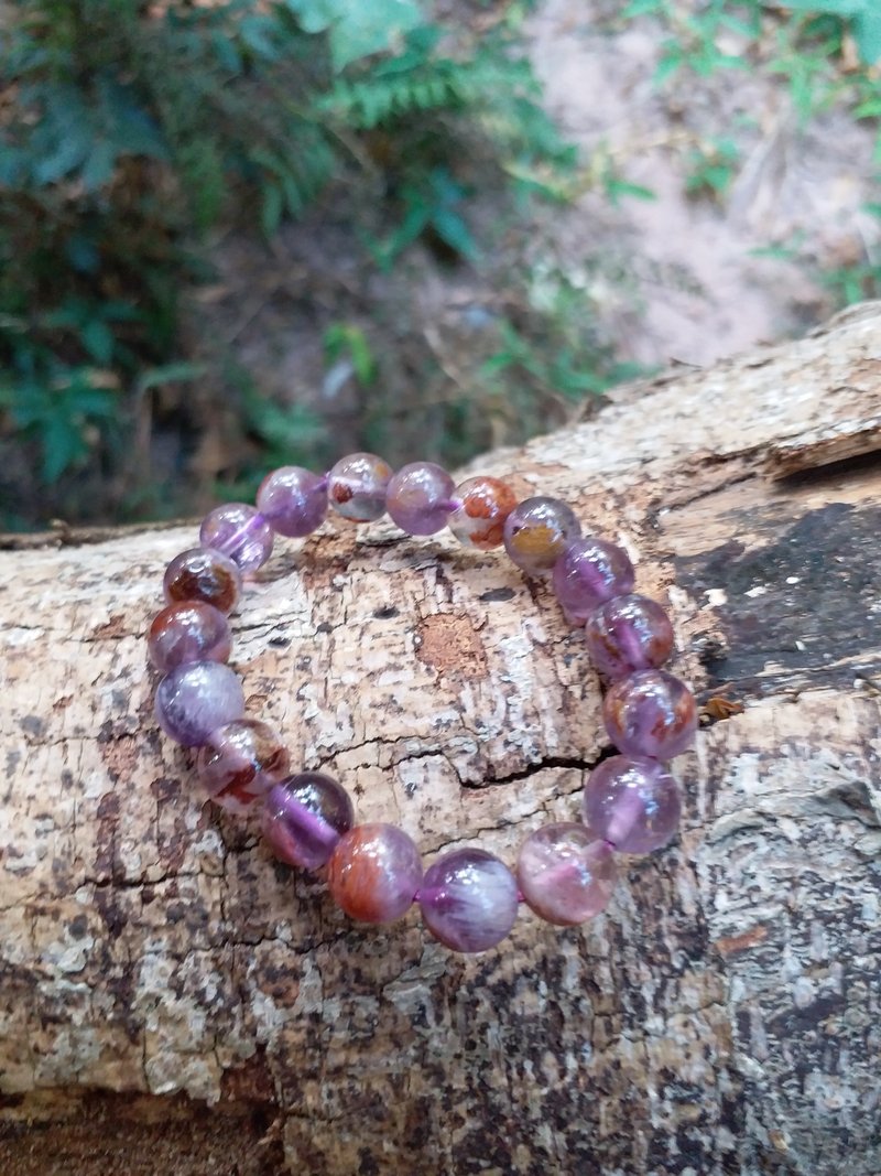 [full effect and multi-function] purple ghost titanium crystal amethyst yellow phosphorus iron ore bracelet - สร้อยข้อมือ - คริสตัล สีม่วง