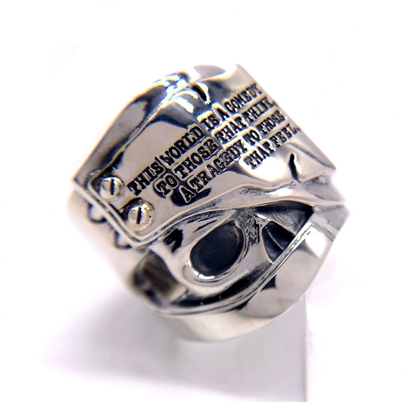 925 silver skull ring men,present for him,made in japan,fc246 - แหวนทั่วไป - โลหะ สีเงิน