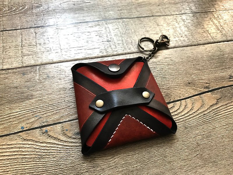 POPO + Quartet Space │ Coin Purse │ True Leather - Coin Purses - Genuine Leather Red