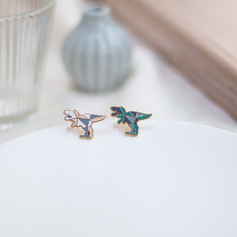 Year of the Dragon Earrings Twelve Zodiac Rabbit, Dragon, Horse, Rooster New Year Gift Clip-on Earrings zodiac - Earrings & Clip-ons - Enamel Blue