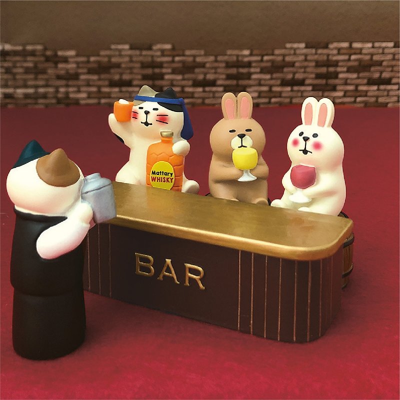 日本Decole Concombre - 三毛貓酒吧系列 - 裝飾/擺設  - 樹脂 多色