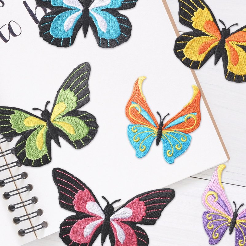 Embroidered Fabric Patch   Butterfly Series (11 designs) - เย็บปัก/ถักทอ/ใยขนแกะ - งานปัก 