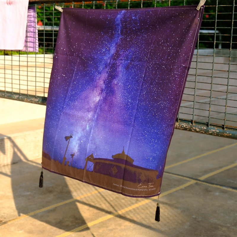 【銀河の夢】Milky Way Dream 門簾壁掛布 Tapestry by ETPLANT - 門簾 - 棉．麻 藍色