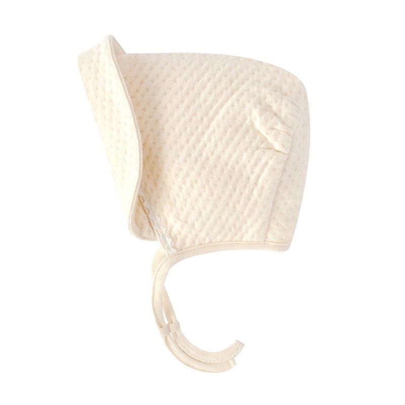 [SISSO Organic Cotton] George Royal Silk Flower Air Cotton Baby Hat - Baby Hats & Headbands - Cotton & Hemp White