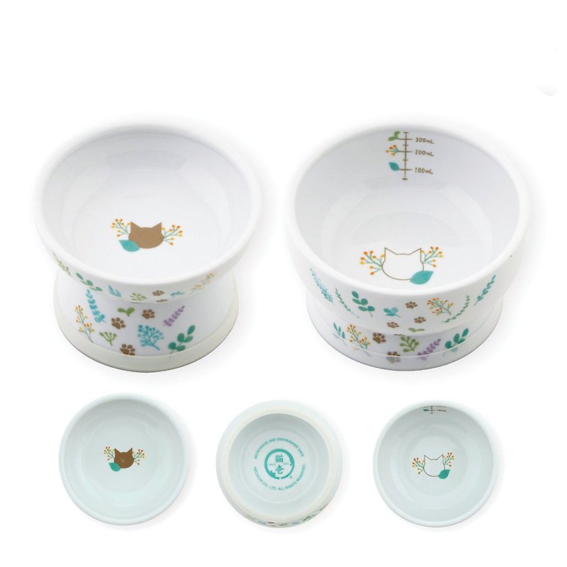 Cat One Happy Food Light 2022 Limited Portico Series - Pet Bowls - Porcelain Green