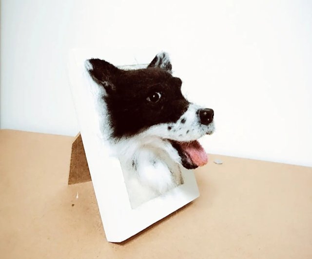 確認用 羊毛フェルト フレーム額飾り 柴犬、豆柴の通販 by