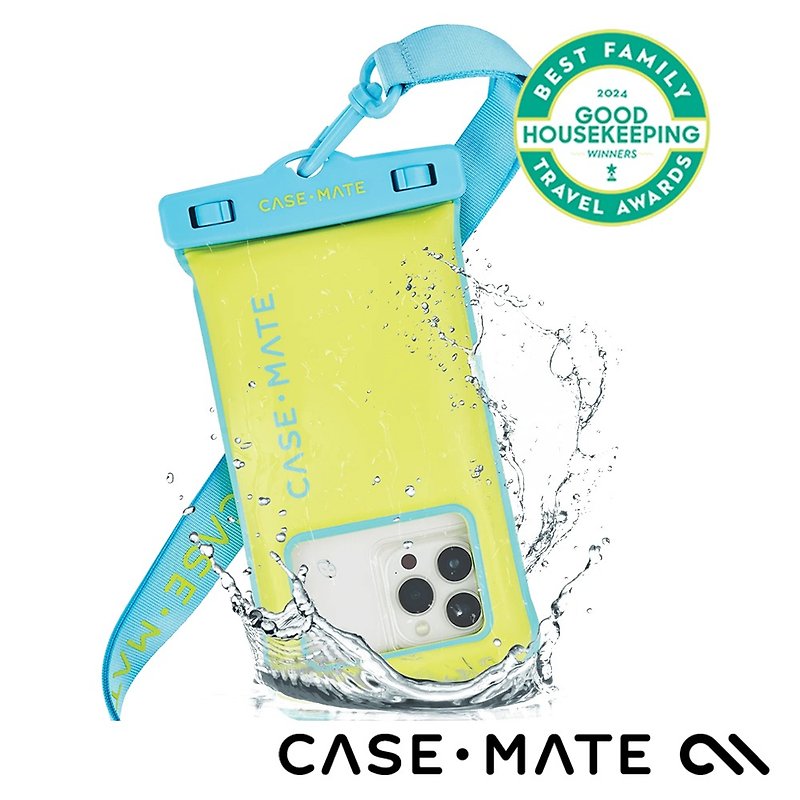 美國 CASE-MATE 時尚防水漂浮手機袋 - 亮黃藍色 - 手機配件 - 防水材質 