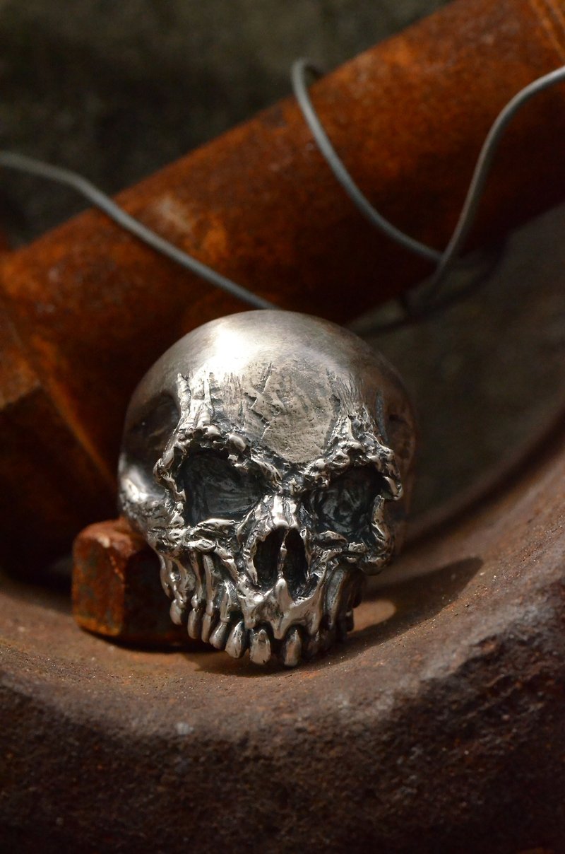 Skull Ring No. 0004 NDSK0004 - General Rings - Silver Silver