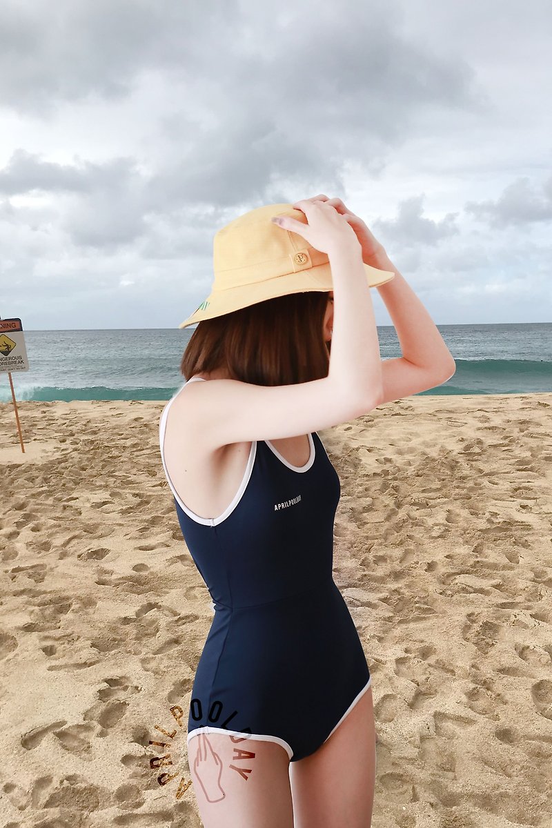 Aprilpoolday Swimwear / RUGBY / Navy / M - ชุดว่ายน้ำผู้หญิง - วัสดุอื่นๆ สีน้ำเงิน