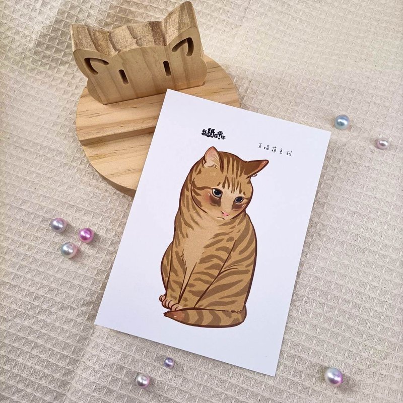 ME183-114_我紙在乎你百喵萌明信片_postcard - 卡片/明信片 - 紙 多色