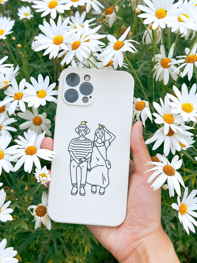 Line portrait painting mobile phone case - Phone Cases - Silicone 