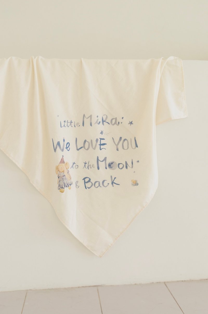 Semi-Custom Organic Cotton Baby Swaddle Gift Set - ของขวัญวันครบรอบ - ผ้าฝ้าย/ผ้าลินิน 