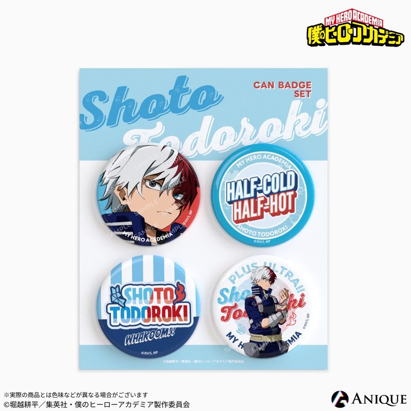 ANIQUE My Hero Academia - Shoto Todoroki Badge Set (4 Pieces) - เข็มกลัด/พิน - โลหะ 