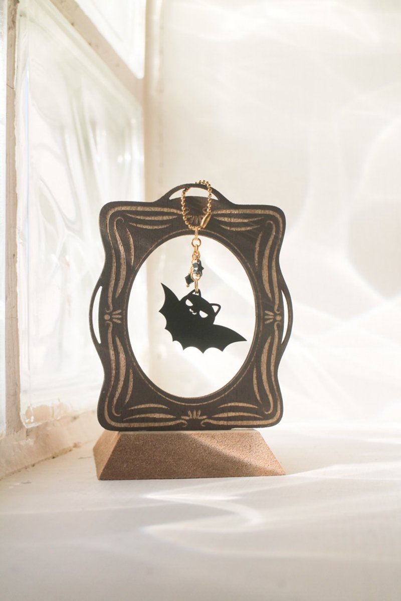 Cat and Bat∣Original Design [Pendant] - Halloween - ที่ห้อยกุญแจ - อะคริลิค สีดำ