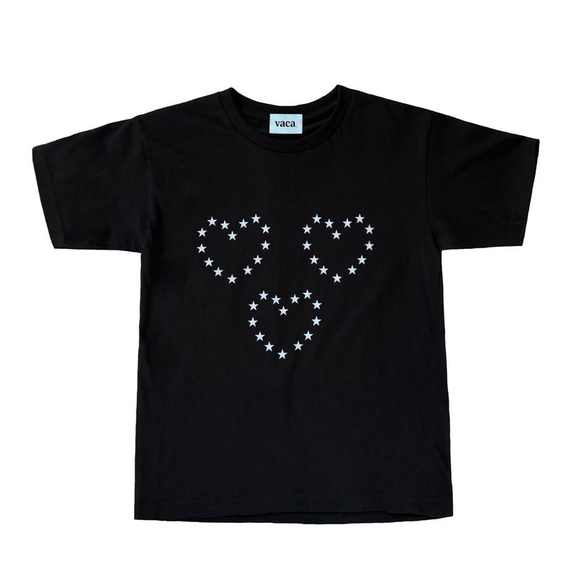 HEART CROP T_SHIRT (BLACK) - 女 T 恤 - 棉．麻 黑色