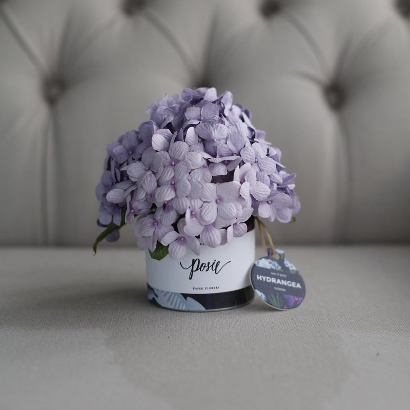 GS103 : Aroma flower Small Gift Box Purple Sky Hydrangea Size 5" x 5.5" - Items for Display - Paper Purple