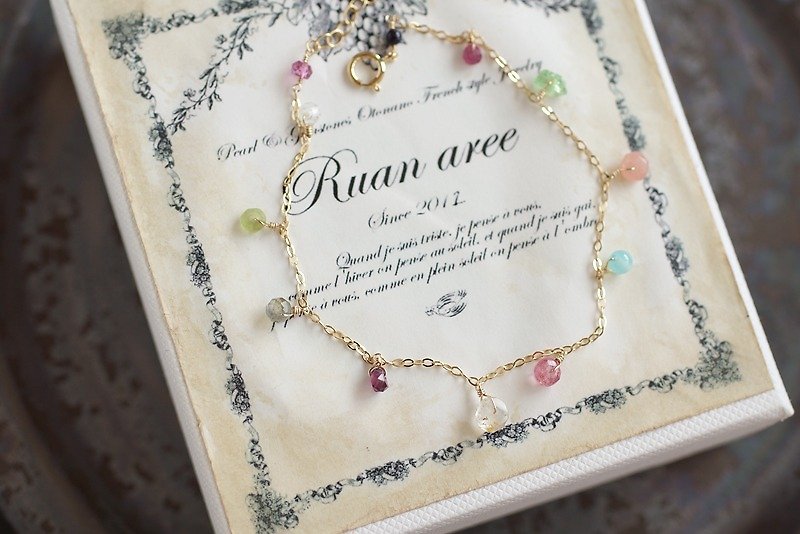 14 kgf-Ramune bracelet - Bracelets - Semi-Precious Stones Pink
