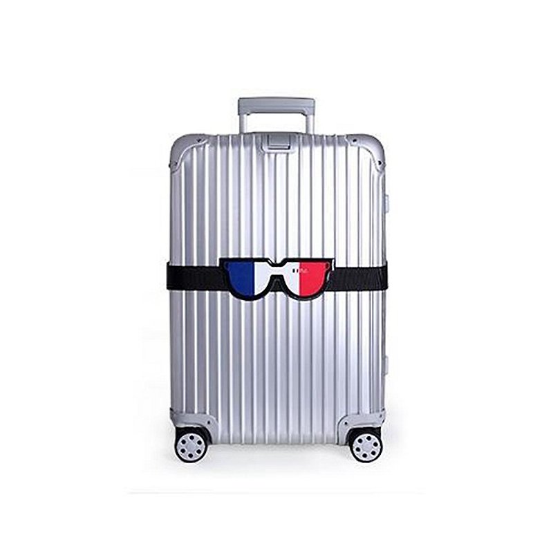Hello sunglasses-shaped luggage strap 03. France