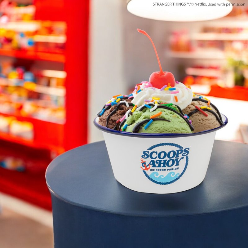怪奇物語 - Scoops Ahoy 水手帽冰淇淋碗 - 碗 - 塑膠 藍色