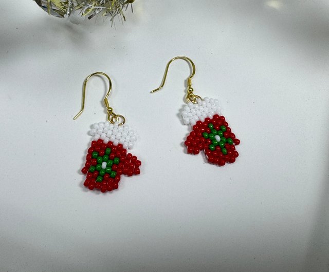 【メール便不可】 230829 Shop - earrings beaded limited Christmas その他