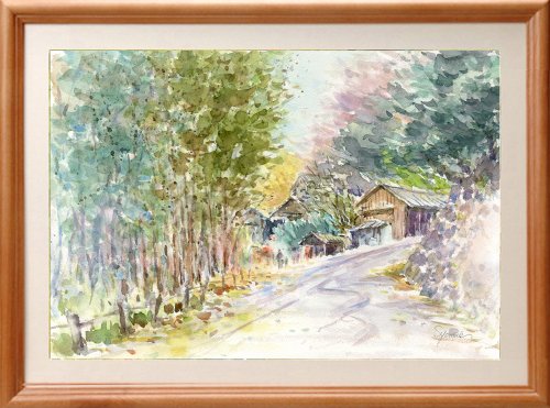 水彩画原画 里山の秋4 - ショップ 松下勝明 ポスター・絵 - Pinkoi