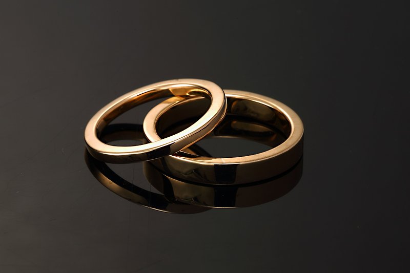 手工訂製 /平面戒指 - 戒指 - 銅/黃銅 金色