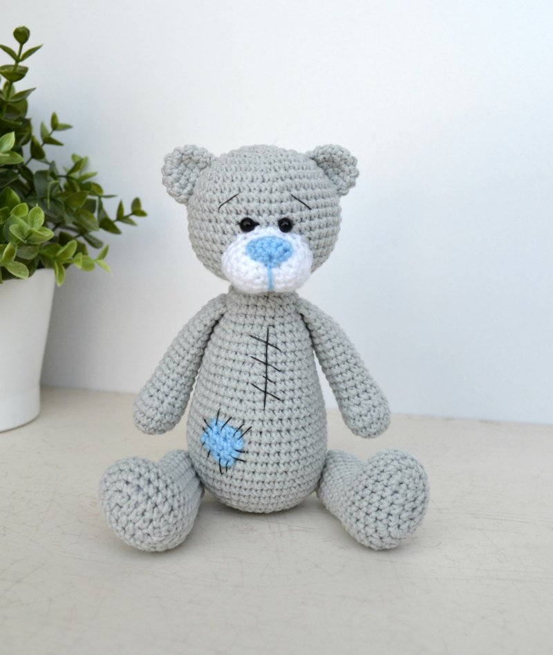 Gray Teddy bear handmade plush toy - Kids' Toys - Acrylic 