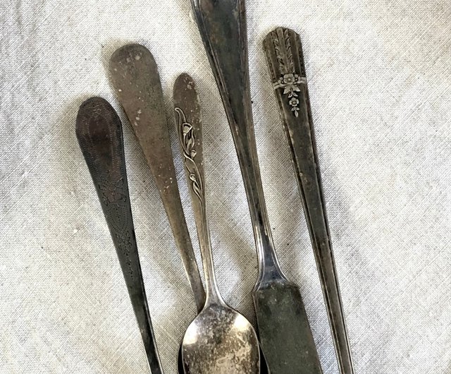 シルバーカトラリー　アンティーク　ビンテージ ヴィンテージ1930〜70年代のアメリカのアンティークシルバー食器5点