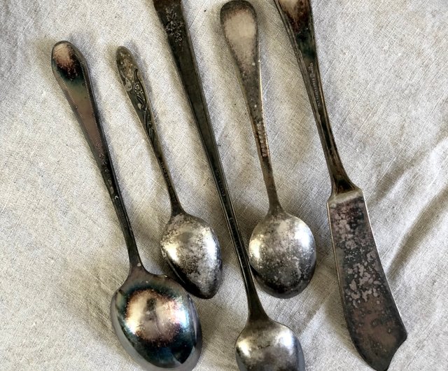 シルバーカトラリー　アンティーク　ビンテージ ヴィンテージ1930〜70年代のアメリカのアンティークシルバー食器5点