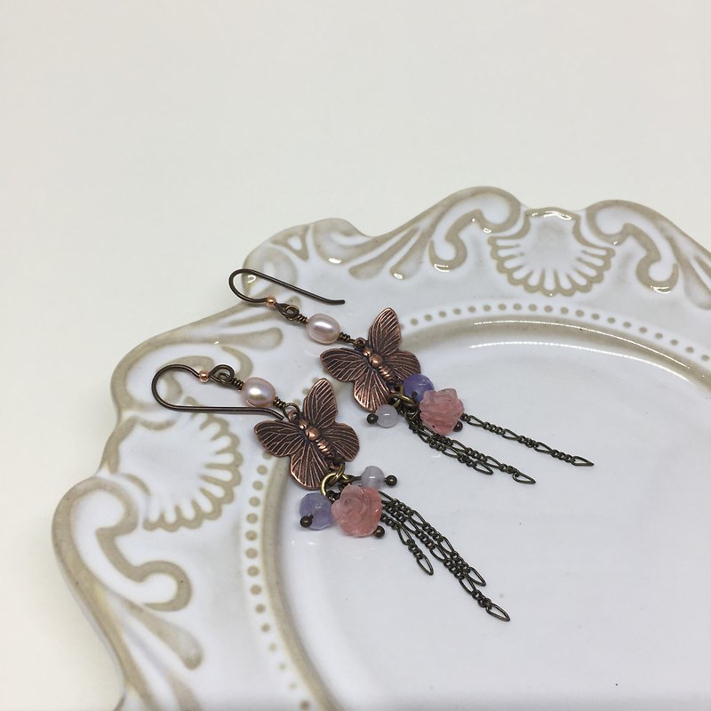 Oriental garden- butterfly earrings