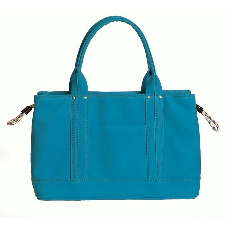 Japanese Toyooka HATTORI Hattori RC Tote Bag L Blue - กระเป๋าถือ - หนังแท้ สีน้ำเงิน