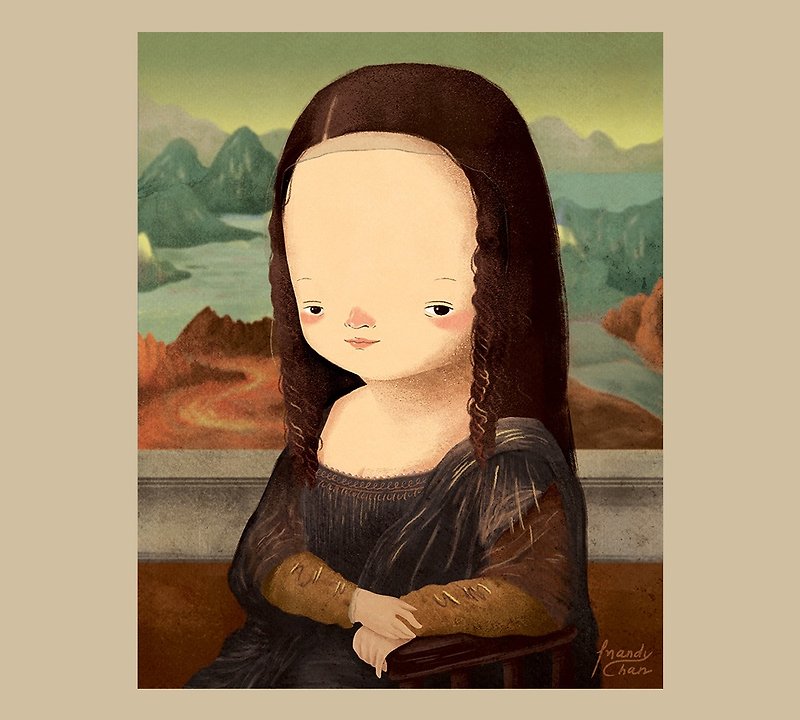 Mona Lisa / Master Painting Postcard - การ์ด/โปสการ์ด - กระดาษ หลากหลายสี