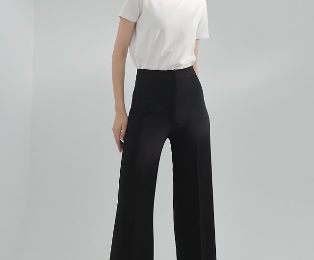Cool high-waisted butt-high floor-length pants - black#aura pants - Shop  MANICHIACHIA Women's Pants - Pinkoi