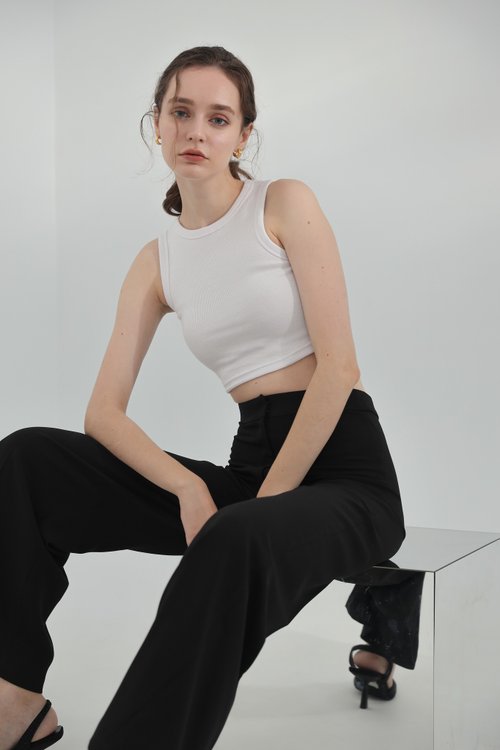 Cool high-waisted butt-high floor-length pants - black#aura pants - Shop  MANICHIACHIA Women's Pants - Pinkoi