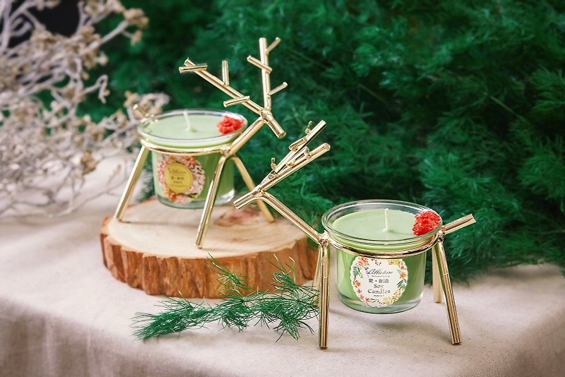 限量聖誕麋鹿造型燭台套組 交換禮物 耶誕節 - 香薰蠟燭/燭台 - 其他金屬 