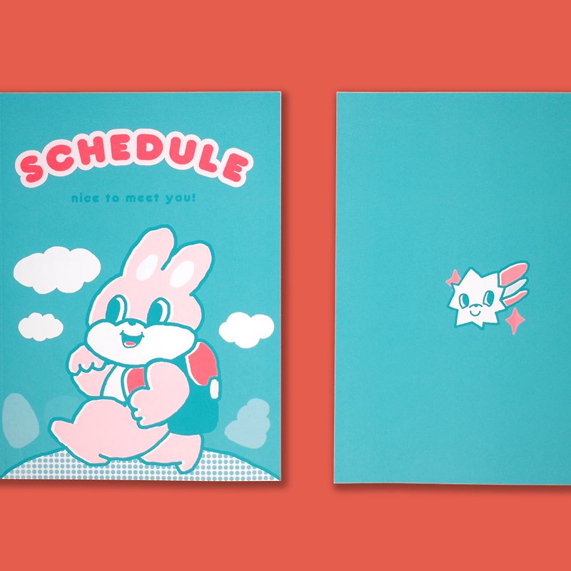 GO ! GO ! 小兔 無時效年曆 - 筆記簿/手帳 - 紙 藍色