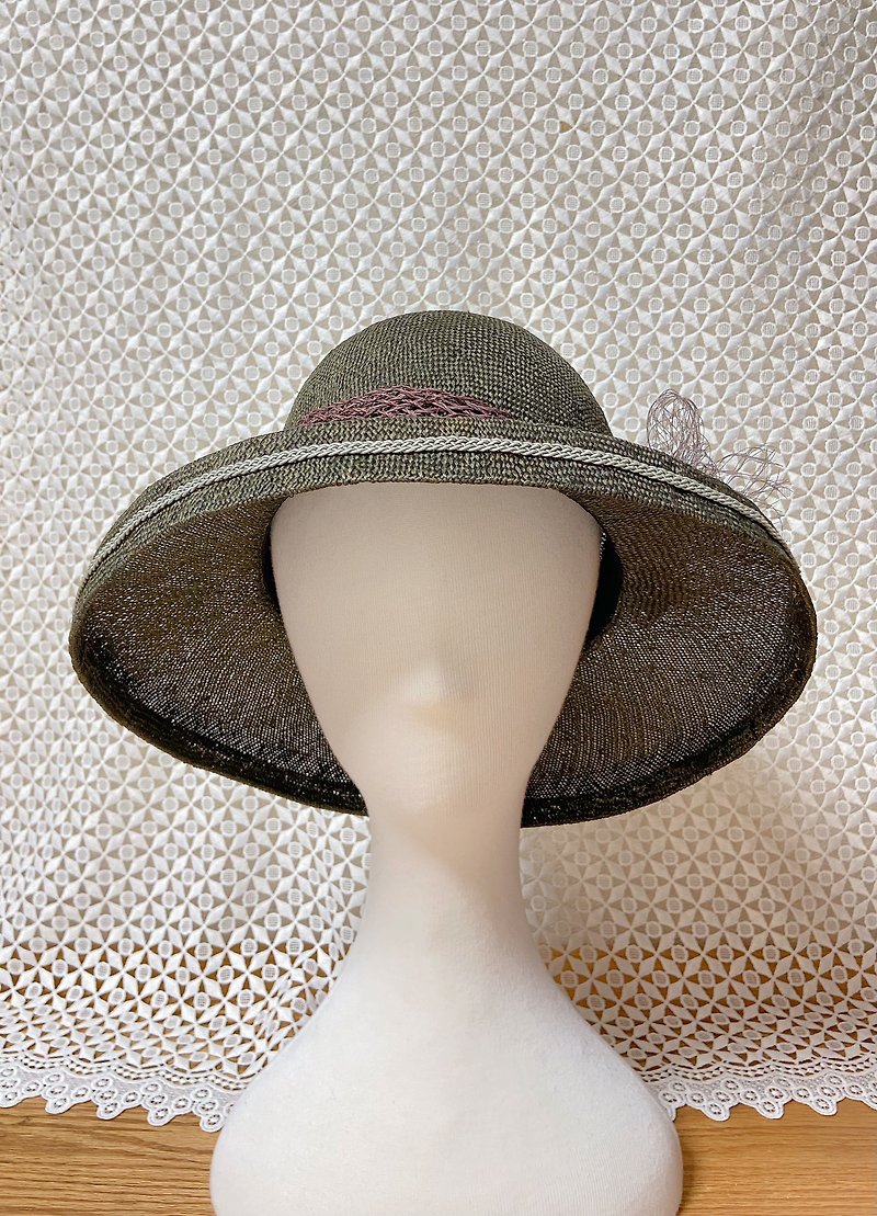 赫本風鐘型草帽- Diana - 帽子 - 棉．麻 