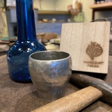 純錫酒杯/豬口杯品酒杯/8分滿為40cc,青冶金工手作鍛打純錫杯手作