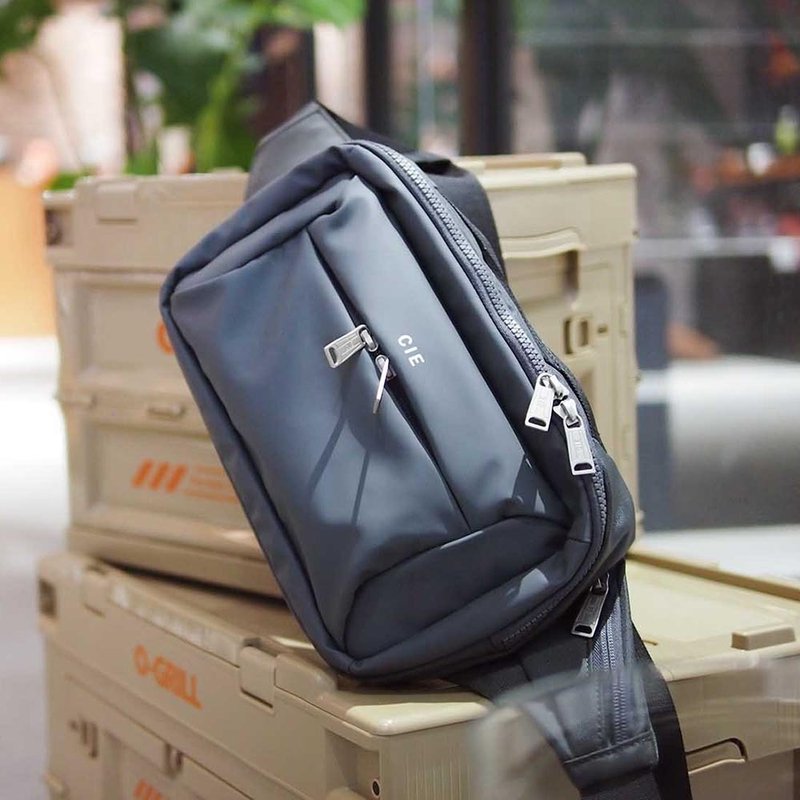 Japanese street style sleek functional water-repellent side/chest bag Made in Japan by CIE - Messenger Bags & Sling Bags - Waterproof Material 