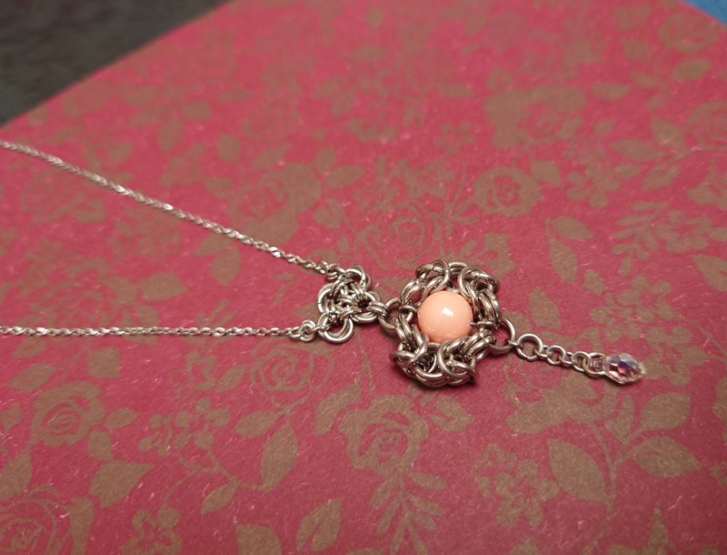 Pretty in Pink- Stainless Steel Necklace - สร้อยคอทรง Collar - สแตนเลส สึชมพู