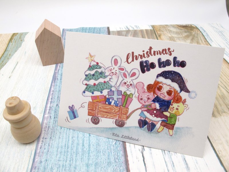 Christmas • HOhoho Postcards - การ์ด/โปสการ์ด - กระดาษ ขาว