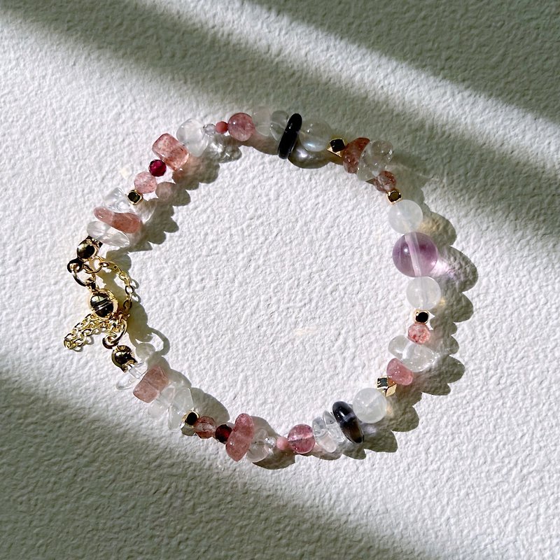 Pink [Strawberry Crystal] No. 8 Design Bracelet - Bracelets - Crystal Yellow