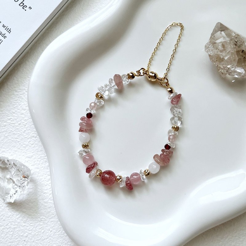 Pink [Strawberry Crystal] No. 8 Design Bracelet - Bracelets - Crystal Yellow